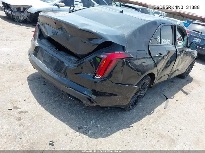 2022 Cadillac Ct4 Premium Luxury VIN: 1G6DB5RK4N0131388 Lot: 44981121