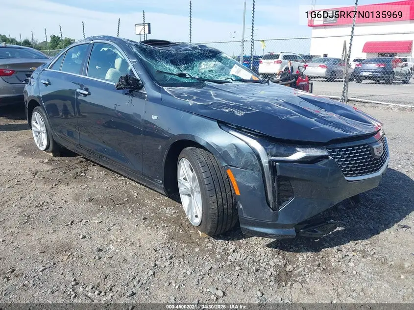 2022 Cadillac Ct4 Luxury VIN: 1G6DJ5RK7N0135969 Lot: 45002021