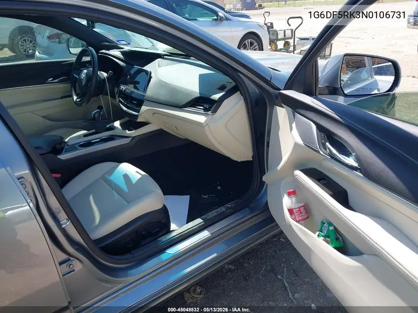 2022 Cadillac Ct4 Premium Luxury VIN: 1G6DF5RK3N0106731 Lot: 45048532