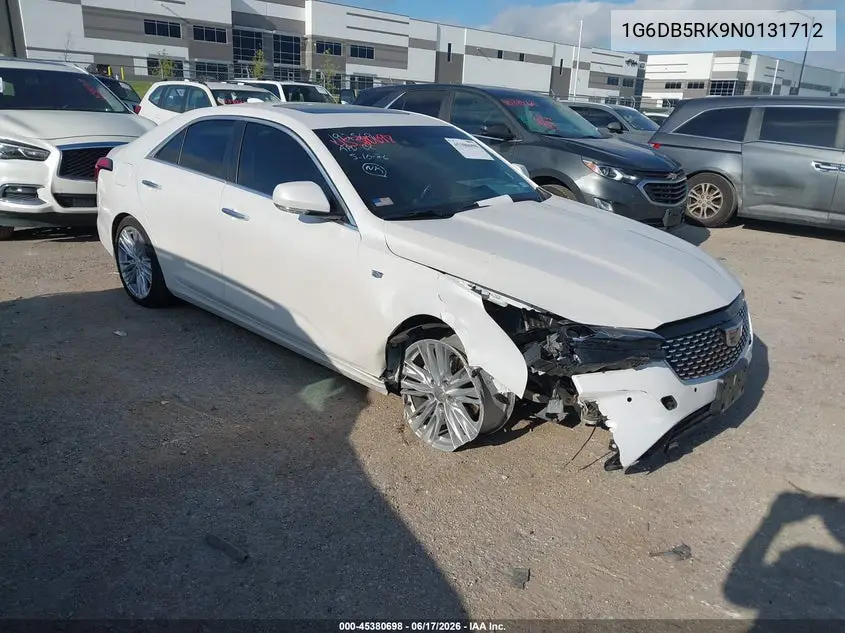 2022 Cadillac Ct4 Premium Luxury VIN: 1G6DB5RK9N0131712 Lot: 45380698