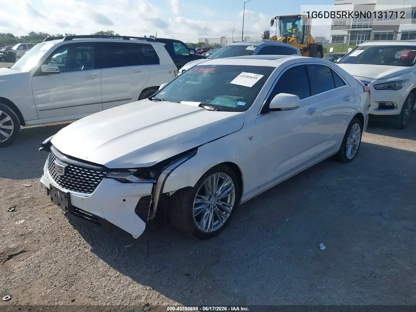 2022 Cadillac Ct4 Premium Luxury VIN: 1G6DB5RK9N0131712 Lot: 45380698