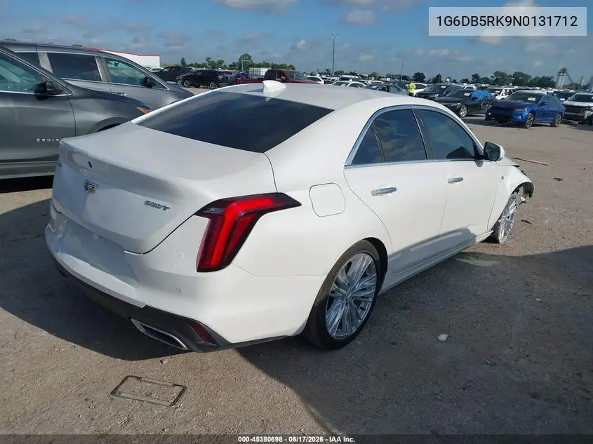 2022 Cadillac Ct4 Premium Luxury VIN: 1G6DB5RK9N0131712 Lot: 45380698