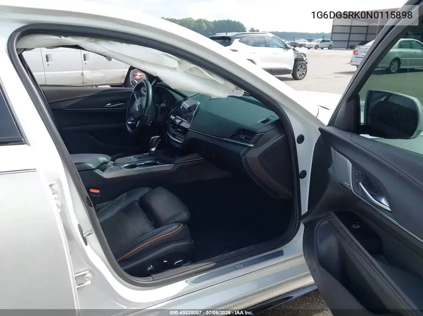 2022 Cadillac Ct4 Sport VIN: 1G6DG5RK0N0115898 Lot: 45520087