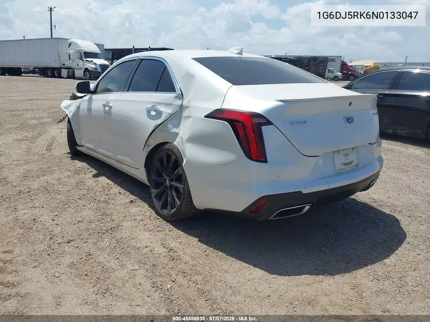 2022 Cadillac Ct4 Luxury VIN: 1G6DJ5RK6N0133047 Lot: 45556935