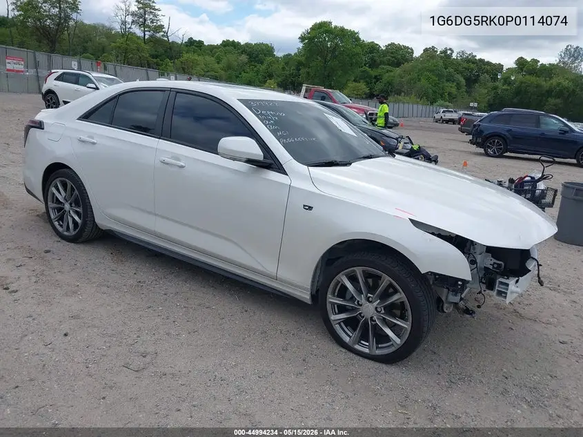 2023 Cadillac Ct4 Sport VIN: 1G6DG5RK0P0114074 Lot: 44994234