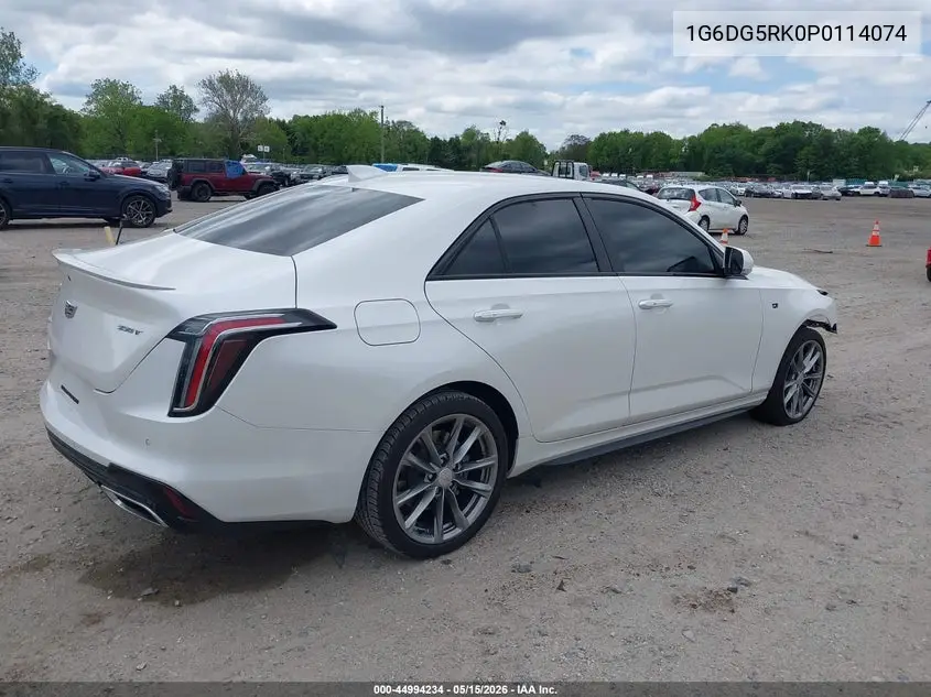 2023 Cadillac Ct4 Sport VIN: 1G6DG5RK0P0114074 Lot: 44994234
