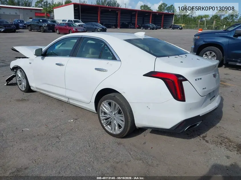 2023 Cadillac Ct4 Premium Luxury VIN: 1G6DF5RK0P0130908 Lot: 45113145