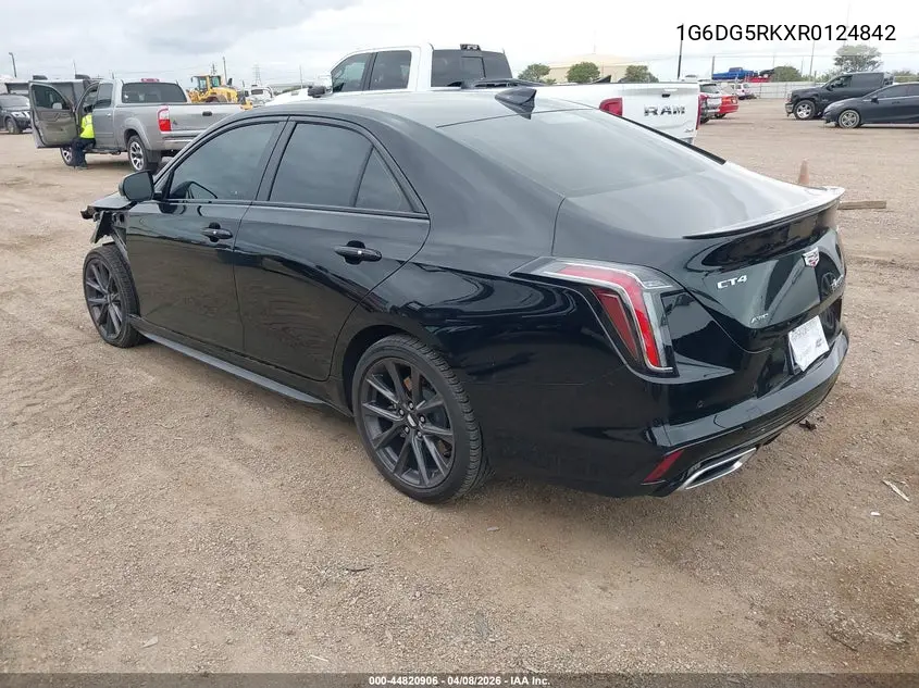 2024 Cadillac Ct4 Sport VIN: 1G6DG5RKXR0124842 Lot: 44820906