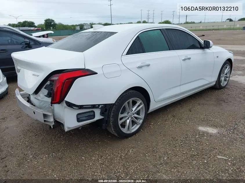 2024 Cadillac Ct4 Luxury VIN: 1G6DA5RK0R0132210 Lot: 45182305