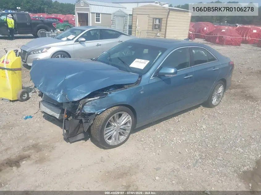 2024 Cadillac Ct4 Premium Luxury VIN: 1G6DB5RK7R0106278 Lot: 45526151
