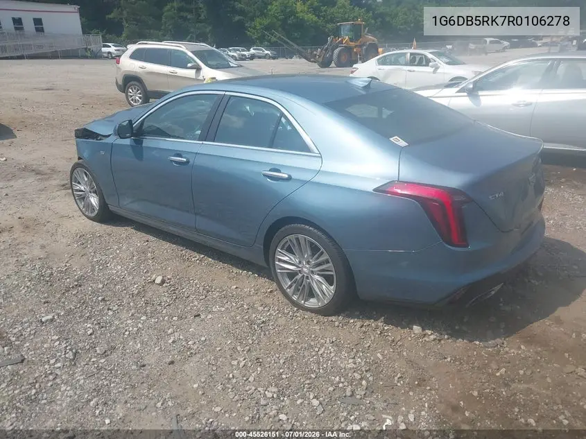 2024 Cadillac Ct4 Premium Luxury VIN: 1G6DB5RK7R0106278 Lot: 45526151