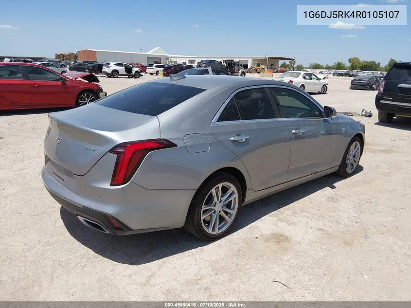 2024 Cadillac Ct4 Luxury VIN: 1G6DJ5RK4R0105107 Lot: 45588416