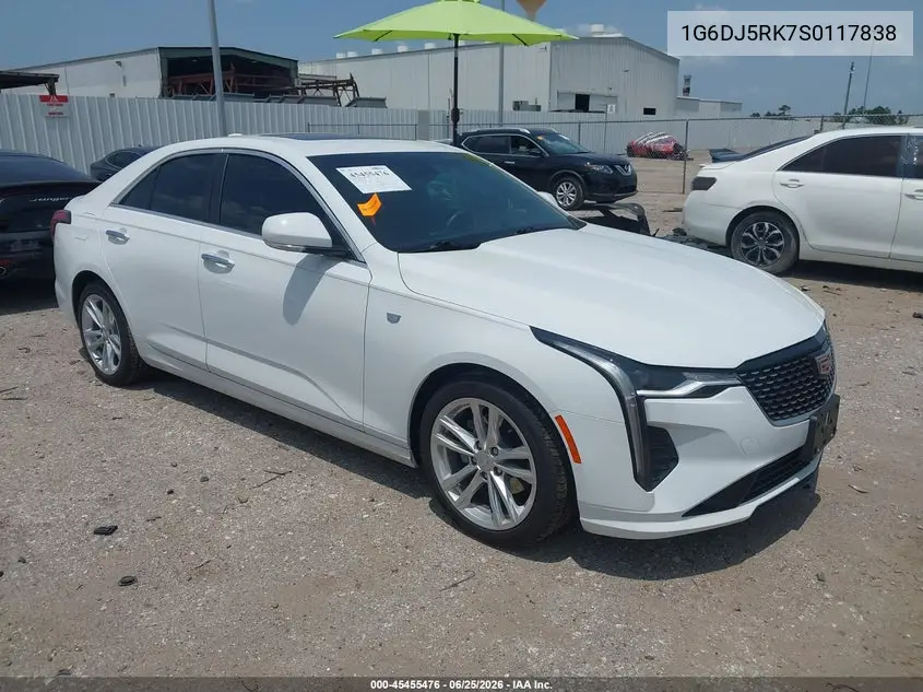 2025 Cadillac Ct4 Luxury Rwd VIN: 1G6DJ5RK7S0117838 Lot: 45455476