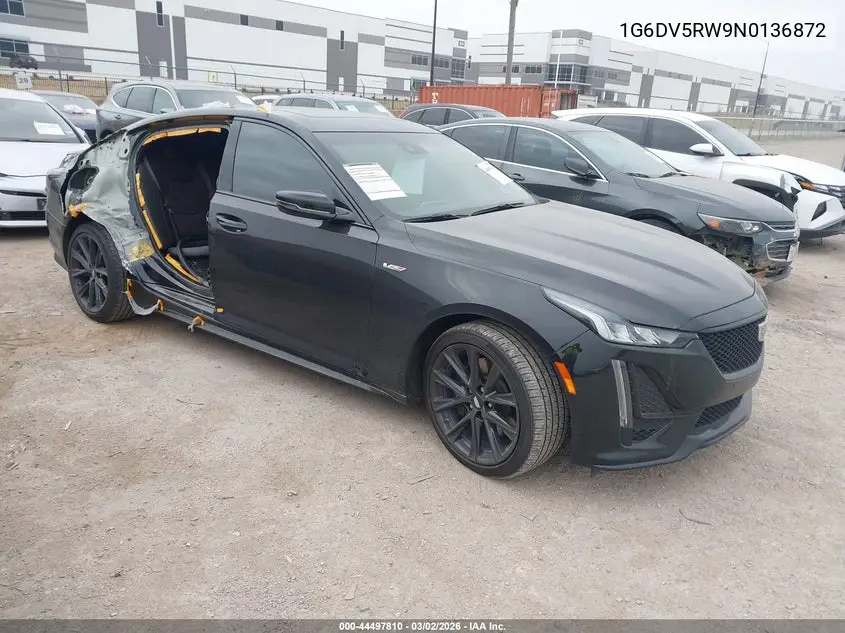 2022 Cadillac Ct5-V V-Series VIN: 1G6DV5RW9N0136872 Lot: 44497810