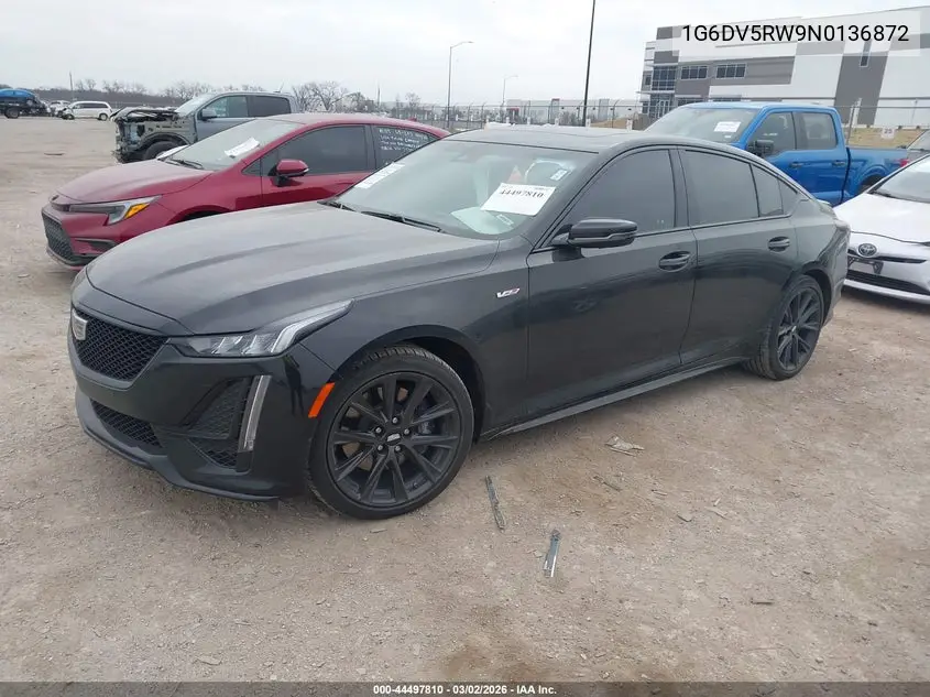 2022 Cadillac Ct5-V V-Series VIN: 1G6DV5RW9N0136872 Lot: 44497810