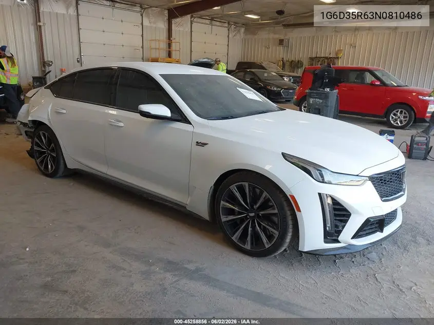 2022 Cadillac Ct5-V V-Series Blackwing VIN: 1G6D35R63N0810486 Lot: 45258856