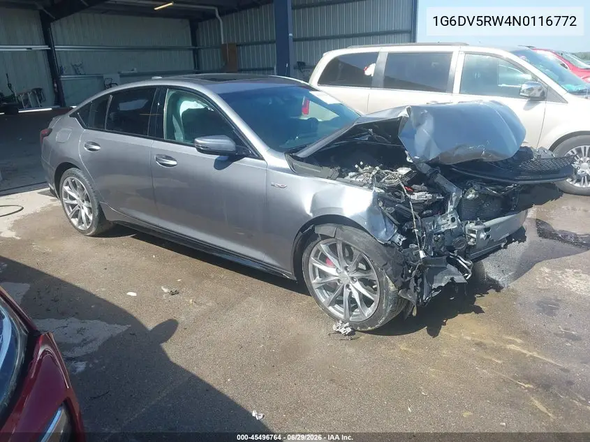 2022 Cadillac Ct5-V V-Series VIN: 1G6DV5RW4N0116772 Lot: 45496764