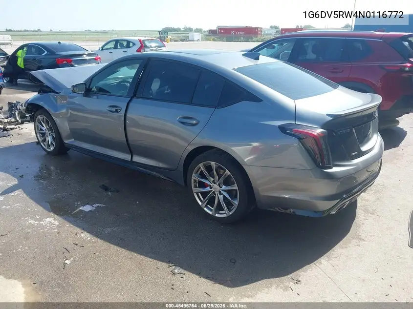 2022 Cadillac Ct5-V V-Series VIN: 1G6DV5RW4N0116772 Lot: 45496764