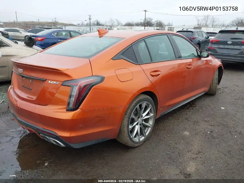 2023 Cadillac Ct5-V V-Series VIN: 1G6DV5RW4P0153758 Lot: 44403824