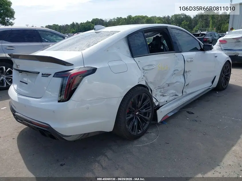 2024 Cadillac Ct5-V V-Series Blackwing VIN: 1G6D35R66R0811010 Lot: 45365130