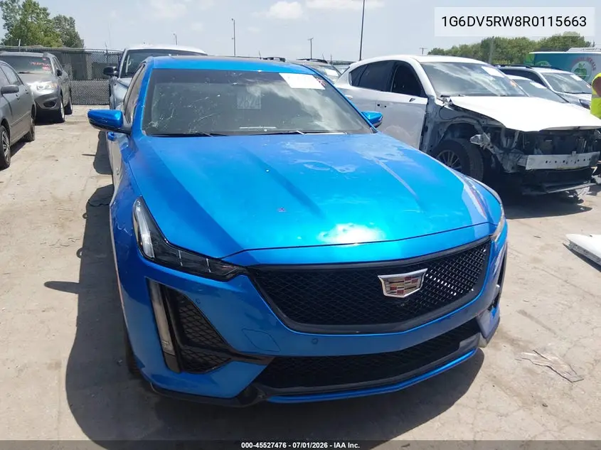 2024 Cadillac Ct5-V V-Series VIN: 1G6DV5RW8R0115663 Lot: 45527476