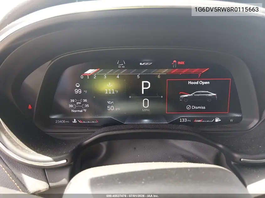 2024 Cadillac Ct5-V V-Series VIN: 1G6DV5RW8R0115663 Lot: 45527476