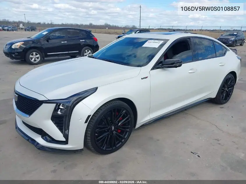 2025 Cadillac Ct5-V V-Series Rwd VIN: 1G6DV5RW0S0108857 Lot: 44350852
