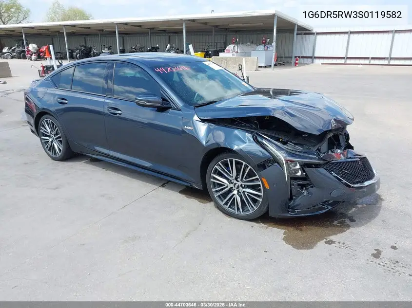 2025 Cadillac Ct5-V V-Series Rwd VIN: 1G6DR5RW3S0119582 Lot: 44703646