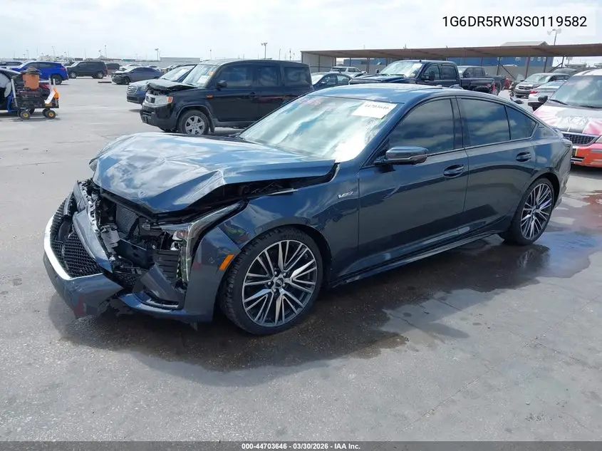 2025 Cadillac Ct5-V V-Series Rwd VIN: 1G6DR5RW3S0119582 Lot: 44703646