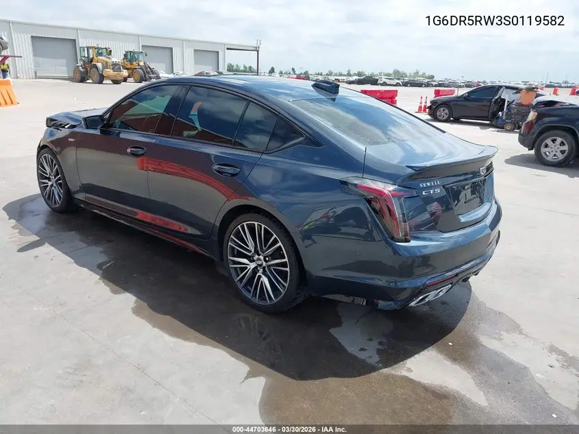 2025 Cadillac Ct5-V V-Series Rwd VIN: 1G6DR5RW3S0119582 Lot: 44703646
