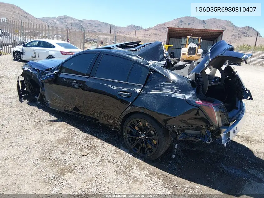 2025 Cadillac Ct5-V V-Series Blackwing Rwd VIN: 1G6D35R69S0810407 Lot: 45135600