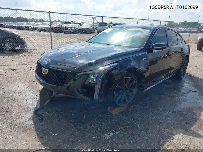 2026 Cadillac Ct5-V V-Series Rwd VIN: 1G6DR5RW1T0102099 Lot: 44720712