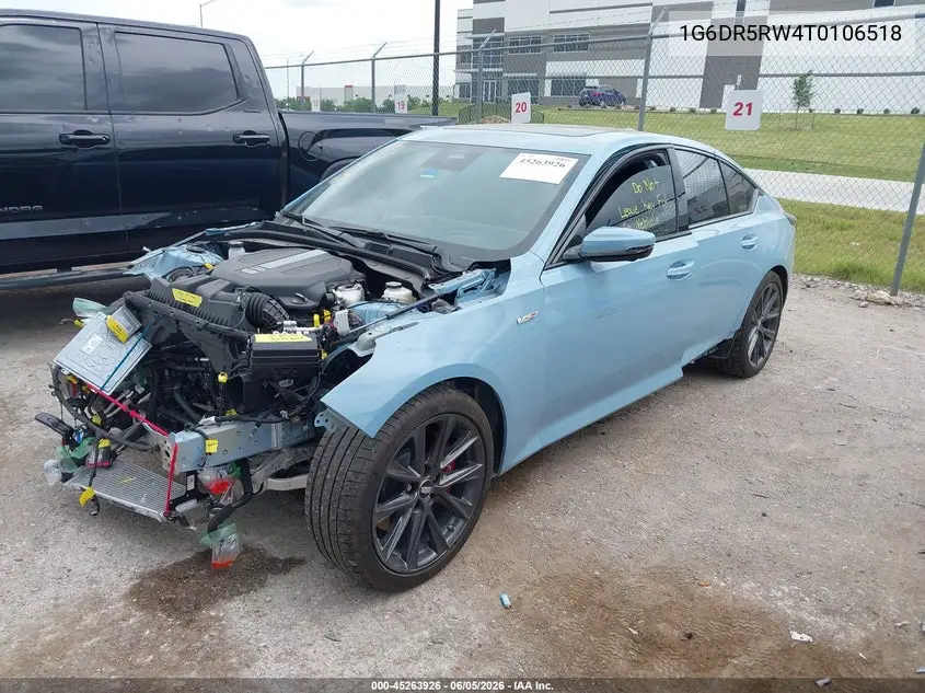 2026 Cadillac Ct5-V V-Series Rwd VIN: 1G6DR5RW4T0106518 Lot: 45263926