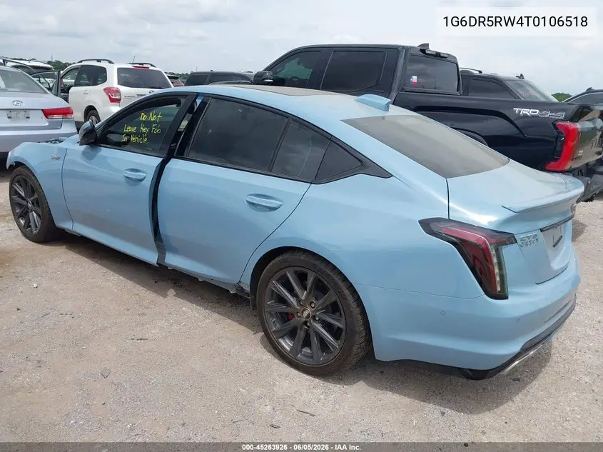 2026 Cadillac Ct5-V V-Series Rwd VIN: 1G6DR5RW4T0106518 Lot: 45263926