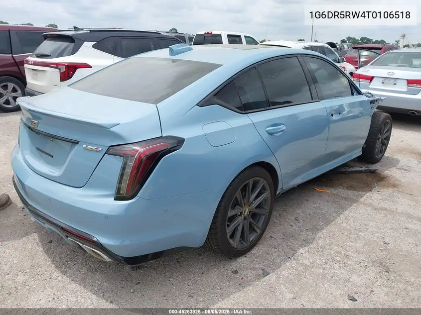 2026 Cadillac Ct5-V V-Series Rwd VIN: 1G6DR5RW4T0106518 Lot: 45263926