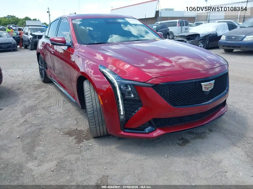 2026 Cadillac Ct5-V V-Series Rwd VIN: 1G6DV5RW5T0108354 Lot: 45443651