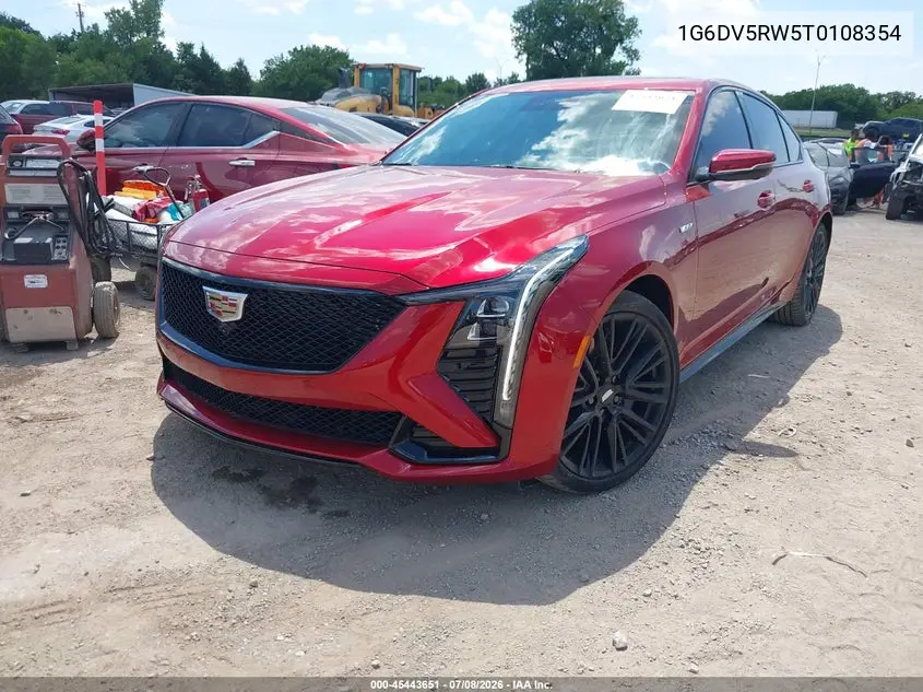 2026 Cadillac Ct5-V V-Series Rwd VIN: 1G6DV5RW5T0108354 Lot: 45443651