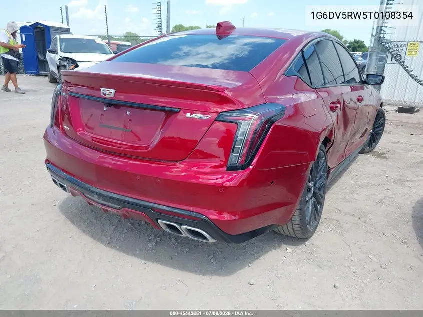 2026 Cadillac Ct5-V V-Series Rwd VIN: 1G6DV5RW5T0108354 Lot: 45443651