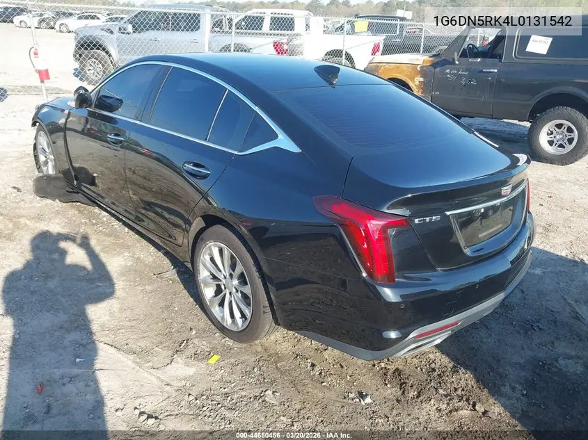 2020 Cadillac Ct5 Premium Luxury VIN: 1G6DN5RK4L0131542 Lot: 44650456