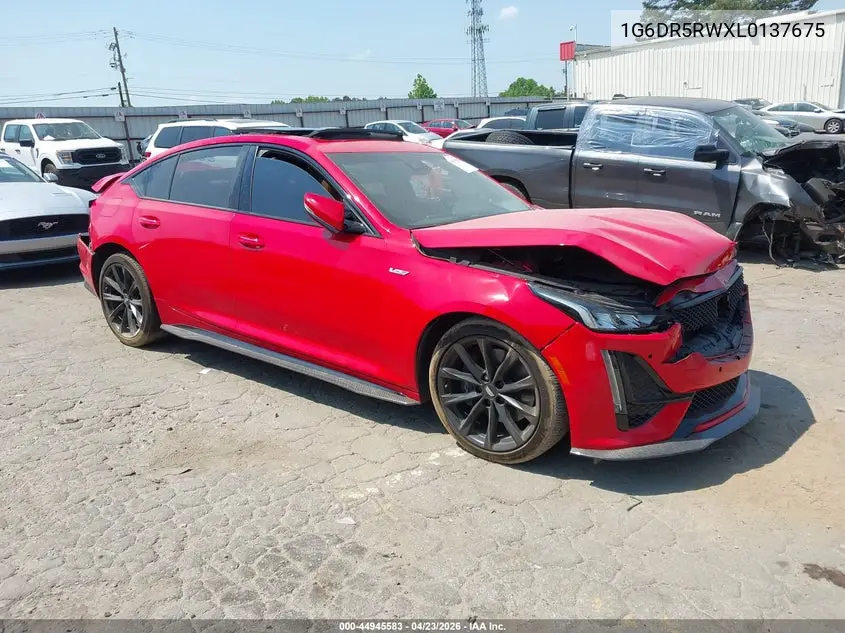 2020 Cadillac Ct5 V-Series VIN: 1G6DR5RWXL0137675 Lot: 44945583