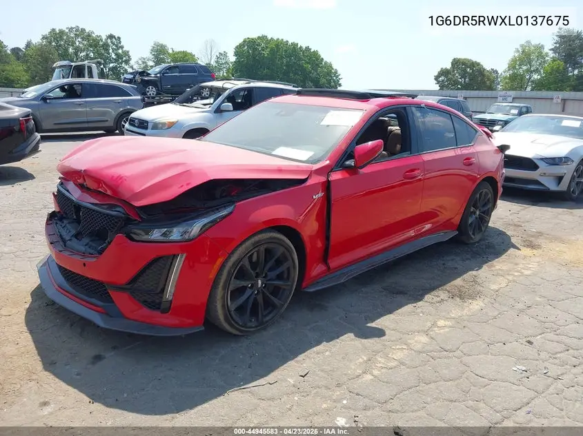 2020 Cadillac Ct5 V-Series VIN: 1G6DR5RWXL0137675 Lot: 44945583