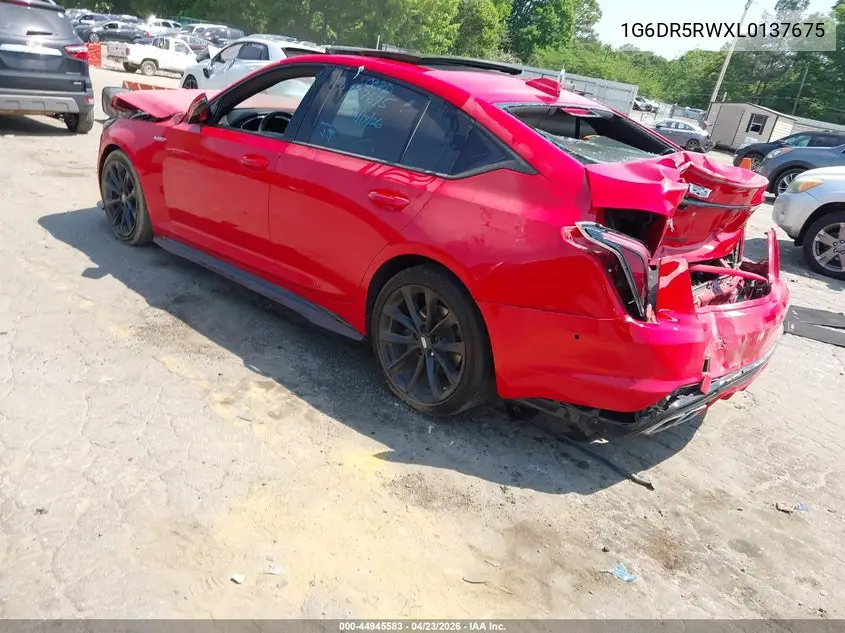 2020 Cadillac Ct5 V-Series VIN: 1G6DR5RWXL0137675 Lot: 44945583