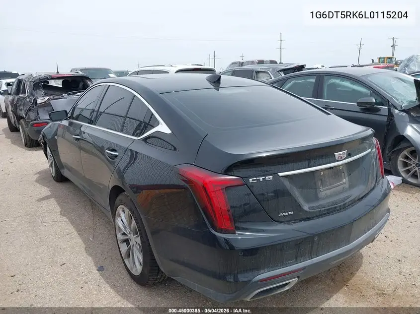2020 Cadillac Ct5 Premium Luxury VIN: 1G6DT5RK6L0115204 Lot: 45000385
