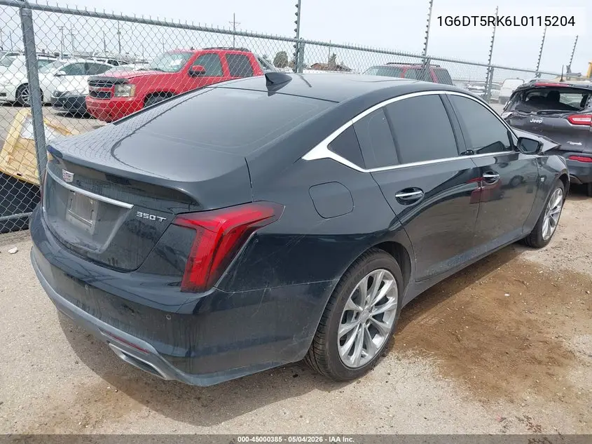 2020 Cadillac Ct5 Premium Luxury VIN: 1G6DT5RK6L0115204 Lot: 45000385
