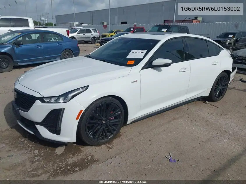 2020 Cadillac Ct5 V-Series VIN: 1G6DR5RW6L0153002 Lot: 45491356