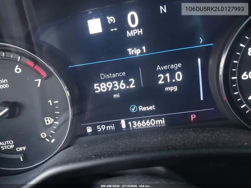 2020 Cadillac Ct5 Sport VIN: 1G6DU5RK2L0127993 Lot: 45615526