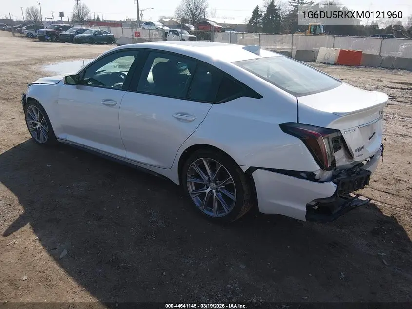 2021 Cadillac Ct5 Sport VIN: 1G6DU5RKXM0121960 Lot: 44641145