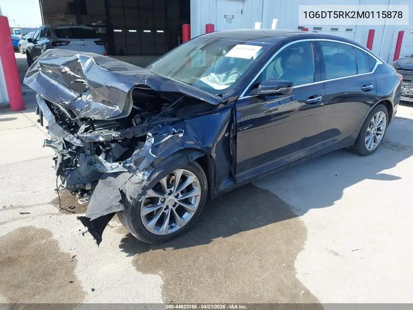 2021 Cadillac Ct5 Premium Luxury VIN: 1G6DT5RK2M0115878 Lot: 44923156