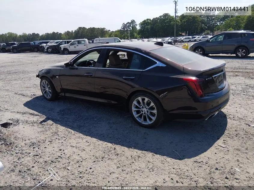 2021 Cadillac Ct5 Premium Luxury VIN: 1G6DN5RW8M0143441 Lot: 44929689