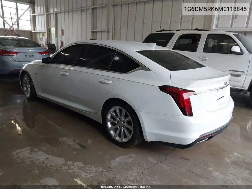 2021 Cadillac Ct5 Luxury VIN: 1G6DM5RK6M0118845 Lot: 44975111